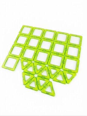 Authentic Magformers Magnetic Tile Set - Square & Triangle Shapes - STEM Toy